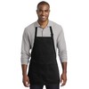Port Authority Medium-Length Two-Pocket Bib Apron. A601, Black, OSFA