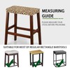 Luarisgur Bar Stool Rectangle Seat Covers Brown Leopard Print Bar