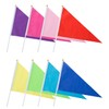GWHOLE Hand Flag, Triangle Flag, Plastic Stick Set, Colorful, Kindergarten,