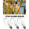 Adirxon 10-Pack ST40 Light Bulbs for Outdoor String Lights, Durable