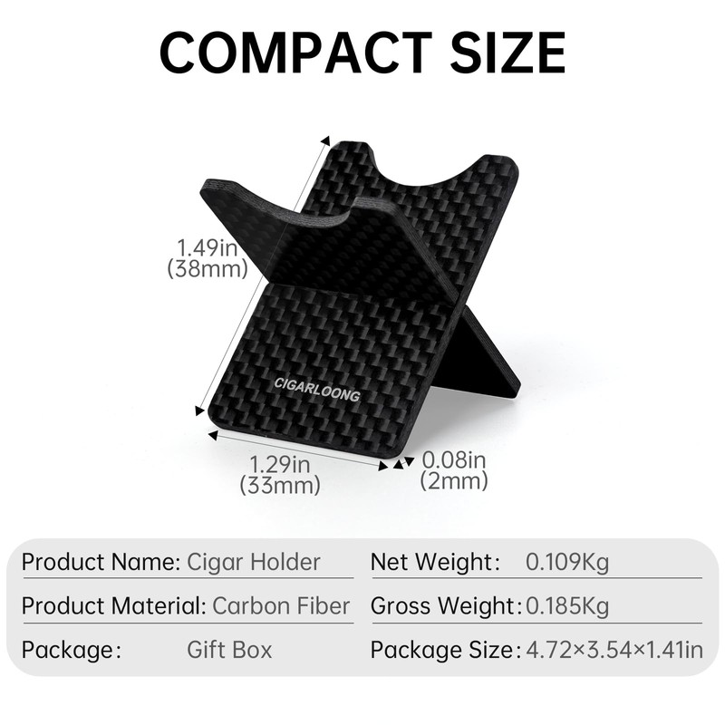 CLZOONG Cigar Stand Fibre Cigar Holder Removable Portable Travel Cigar