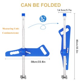 YJINGRUI Drywall Cutting Tool, Foldable Drywall Cutter with Nylon Handle, Fit 0.47" - Plasterboard, Hand Push Gypsum Board Cutter, Plasterboard Cutter with 10pcs Spare Blades, Unit: Centimeter