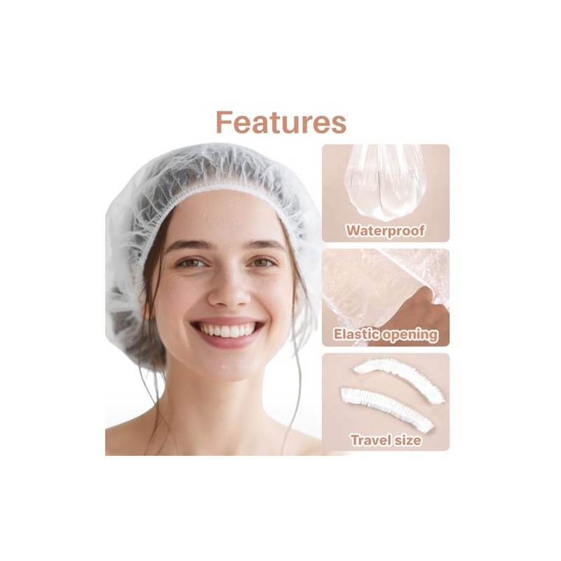 MAQIHAN 200 gorros de ducha desechables para mujer - Gorros