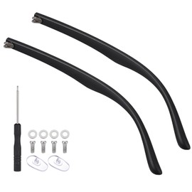 NOLITOY 1 Pair Eyeglass Legs Light Teeth Glasses Repair Kit Glasses Replacement Arm Sunglasses Replacement Temple Eyeglass Parts Replacement Glasses Temple Replacement Temples Tr90 Black