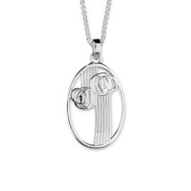 Ortak 925 Sterling Silver Chained Pendant Necklaces Handmade Charles Mackintosh Rose Designed Art Nouveau Celtic Fine Polished Designer Jewellery of Scotland for Women