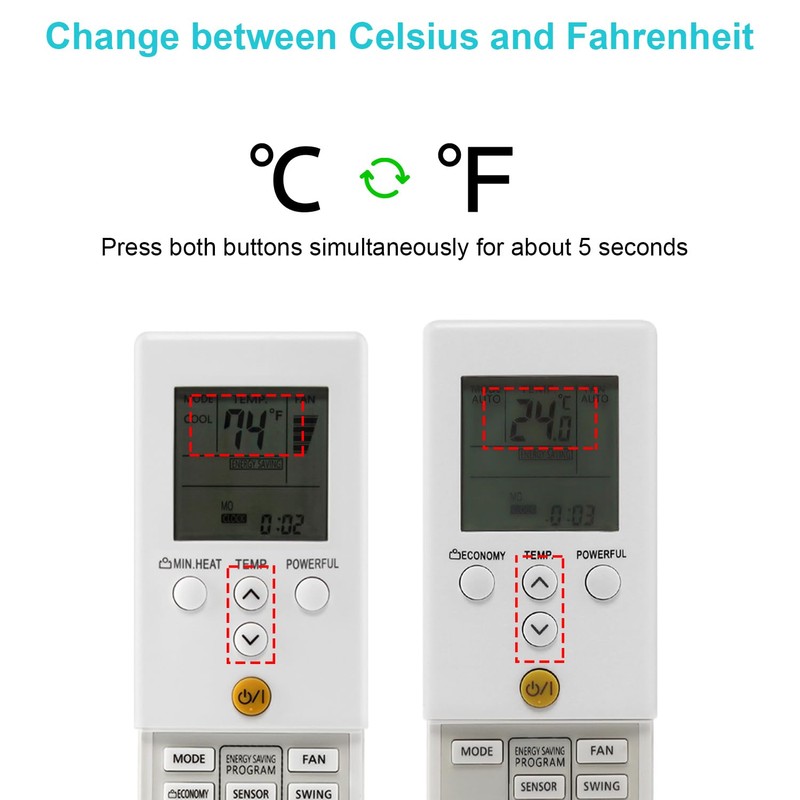 AR-REB1E Replacement Air Conditioner Remote Control for Fujitsu Air Conditioner