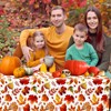Lenyunge Fall Tablecloth,Maple Leaf Tablecloth 3pcs Waterproof Plastic Thanksgiving Tablecloth,Rectangle