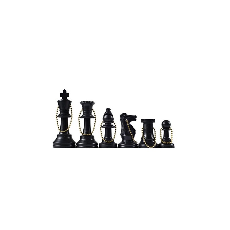 Wholesale Chess - Chess Pieces Keychain Set (Black)