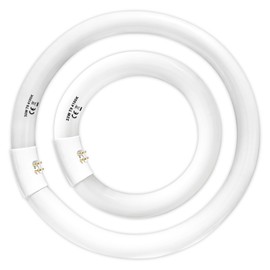 FC8T9/CW 22W and FC12T9/CW 32W Cool White Set, 8 inch T9 22 Watts Circular Light Bulbs, 12 inch 32 Watts Circline Fluorescent Bulb Round Ring Bulb CRI 80, G10q Prong