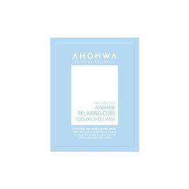 Meoncell AHOHWA Relaxing Cure Cooling Sheet Mask 10 sheets NONE / 메온셀 AHOHWA 릴렉싱 큐어 쿨링 시트 마스크 10매 NONE