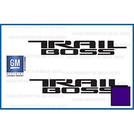 Decal Mods Trail Boss Replacement Decal Sticker for Chevy Silverado die-Cut (2019-2024) Bed Side 1500 2500 HD (Set of 2) Purple - CPURPLE