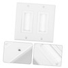 WOONEKY Wall Plate Dual Port Brush Insert for Easy Cable