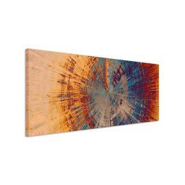 Wandbild 150x50cm Vintage Gemälde eines Baum Querschnitts auf Leinwand für Wohnzimmer, Büro, Schlafzimmer, Ferienwohnung u.v.m. Gestochen scharf in Top Qualität