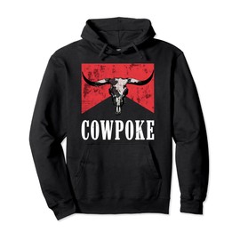 Western Cowpoke, I'm Just a Cowpoke In The Big Rodeo Retro Pullover Hoodie