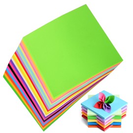 Origami Paper, 300 Sheets Double-Sided Craft Paper in Bright Colours, 15 x 15 cm Square Folding Paper for DIY School Craft Projects, Children and Adults
