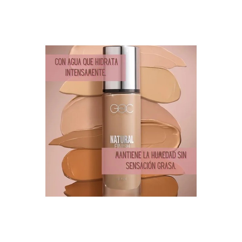 Goc, Base De Maquillaje Liquida, Natural Finish, Luminosa