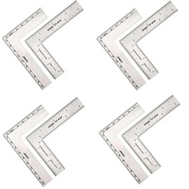 4PK Zona 37-434 L-Square, Stainless Steel, 3-Inch x 4-Inch (Pack of 4)