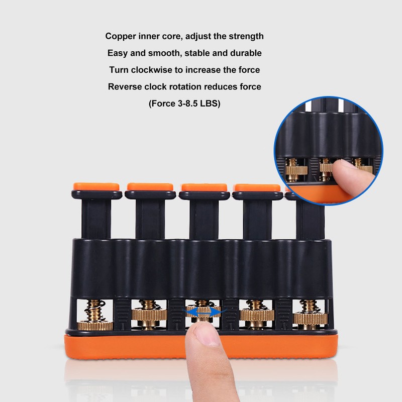 Finger Strengthener 3 to 8.5 Lbs Tension Adjustable Soft Button