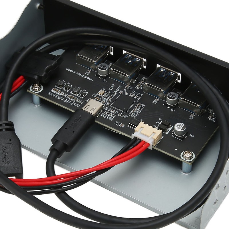 USB 3.2 Front Panel Hub 5.25in 4 Ports 10Gbps Stable
