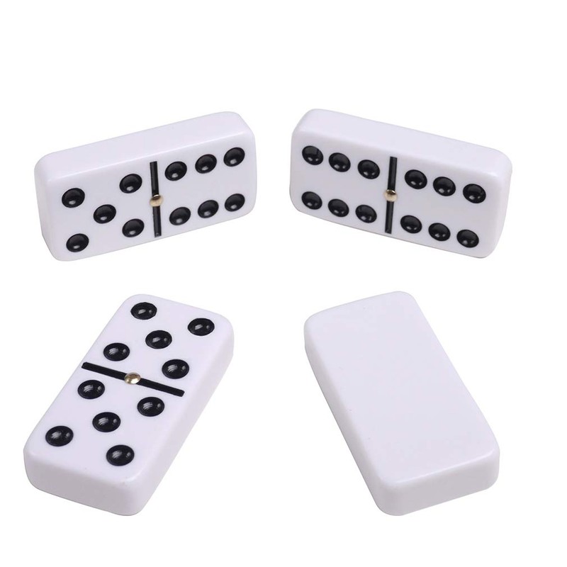 Silverman & Co. Double 6 Large White Domino Set -