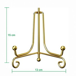 Iron Easel, 2 Decorative Stands, Plate Stands, Book Stand, Picture Stand, Postcard Stand, Card Stand, Medal Holder, Book Stand, Metal Stand for Plates, Pictures, CD Plate Holder, 6 Inch Silver