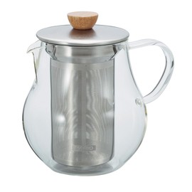 HARIO TPC-70HSV Tea Pitcher, 23.7 fl oz (700 ml), Heat Resistant Glass Teapot