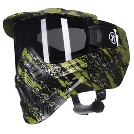 HK Army HSTL Goggle Paintball Airsoft Mask with Anti Fog Thermal Lens (Fracture Black/Olive/Smoke Lens)
