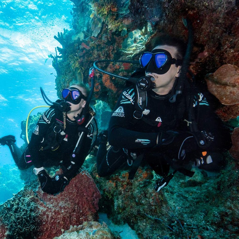 TUSA SP-0101 Hyperdry Elite II Scuba Diving Snorkel, White/White