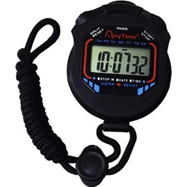 Sports Stopwatch for Gym, Soccer, Coach, Referee, and Sports in General. Off the Neck and Therefore with Professional Cord. Stopwatch Training Exercises in No Time