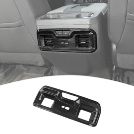 PDKLIN for Silverado Rear Air AC Vent Cover Trim for Chevy Silverado/GMC Sierra 2022 2023 2024 Black Wood Grain Interior Accessories 1pcs