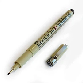 Pigma Sakura Micron 08 - Pigment Fineliners - 0.5mm - Black [Pack of 3]