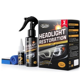Car Headlight Restoration Kit, No Power Tools Required, Restoring to Like-New Condition, Covers 2-3 Vehicle Headlight Treatments, Headlight Cleaner and Restorer Kit, Headlight Restoration Spray