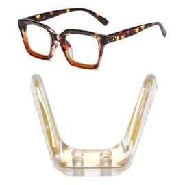 LT Easiyl 2 x Brillen-Sattelbrücke, Silikon-Metallkern, U-förmige Nasenpads für Lupen, goldfarben