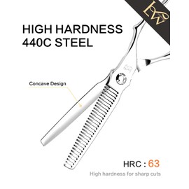 Professional Thinning Shears 6 Inch,Undergoes Rigorous 238-Step Process,Professional Hair Scissors For Women & Men,440C Steel,1 Pack