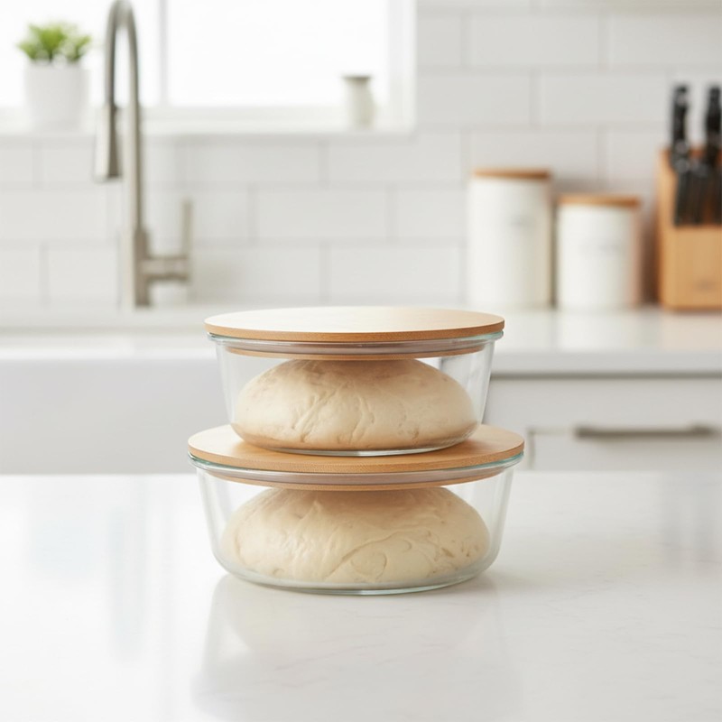 Mowhut Pizza Dough Proofing Box, Food Pizza Storage Container with