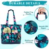 VASCHY Beach Bag for Women, 17.3L Floral Water Resistant Sandproof