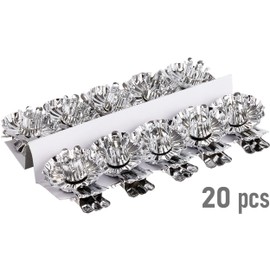 BRUBAKER 20 Pack Tree Candle Holders for Christmas Tree - Silver - Traditional Vintage Candle Holders with Clip