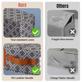 8 Pack Bed Sheet Organizers and Storage, (King & Queen Size) Sheet Organizer for Linen Closet, Foldable Bedding Storage Box with Window for Bedsheets, Duvet Cover and Pillowcase (Dark Grey 8 Pack)