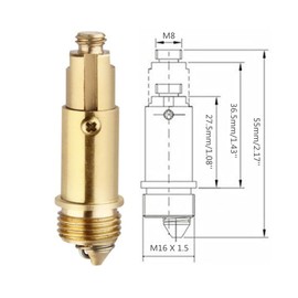 Dachangshund Pop Up Bolt Basin Bath Sink Drain Waste Click Clack Brass Push Spring Plug 2Pcs