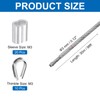 sourcing map 98FT Stainless Steel Cable Railing Kit, 1/8" Silver