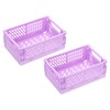 PATIKIL Mini Collapsible Basket, 2 Pcs 5.9 x 3.9 x