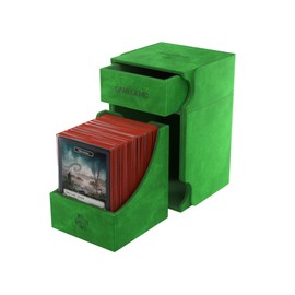 Gamegenic Watchtower 100+ XL Convertible Deck Box | Double-Sleeved Card Storage | Card Game Protector | Nexofyber Surface | Holds Up to 100 Cards | Green Color | Made by Gamegenic (GGS20106ML)