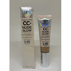 IT COSMETICS CC+ NUDE GLOW SKIN TINT FOUNDATION SPF40 MEDIUM 1.08 EXP 7/24