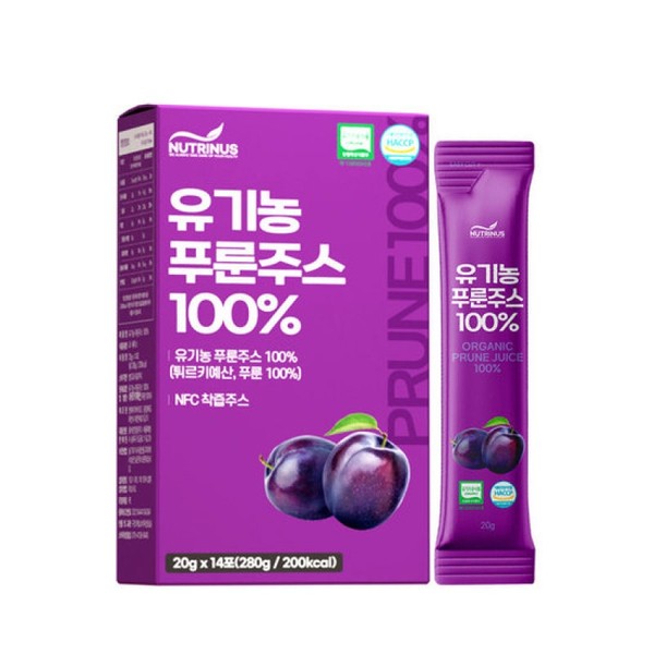 Nutriners Organic NFC Prune Juice 100% (20g x 14 packets)