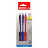 Dong-A Fine-Tech RT Gel Ink Roller Ball Pens, 0.3mm, Assorted