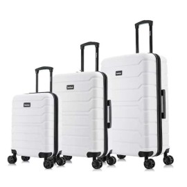 InUSA Trend 20 in./24 in./28 in. White Lightweight Hardside Spinner 3-Piece Set