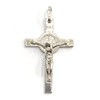 Sterling Silver St Benedict Cross Pendant, Silver