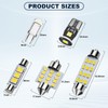 Spurtar 32PCS Interior Car Lights Extra Bright White Dome Map