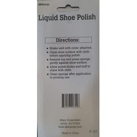 Allary Black Shoe Polish High Gloss 2.53 oz, 1/Pk
