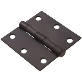 Hardware Essentials 852825 Residential Square Corner Door Hinges with Removable Pin Oil R